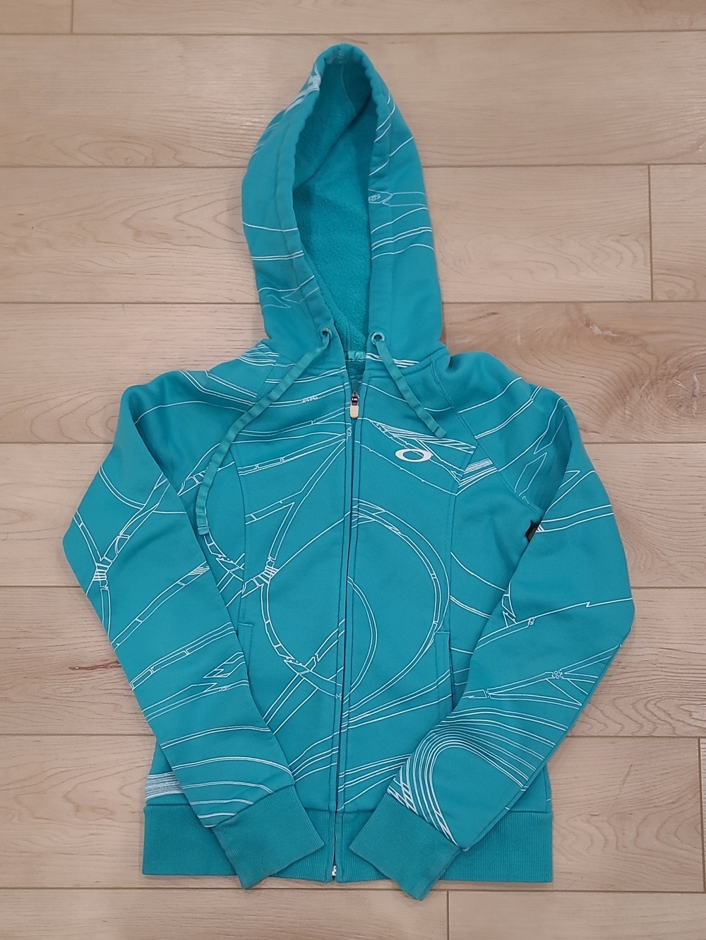 2010 Women's Oakley Teal Graphic Full-Zip Hoodie